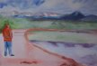 Sketch for painting – Peter, Cairngorms and Loch
                  Morlich.